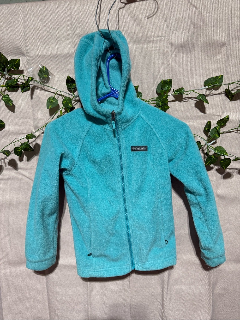 Columbia Teal Full‑Zip Girls' Fleece Hoodie